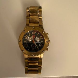 Gold plated Lamborghini watch .. metal Strap .. not new little wear